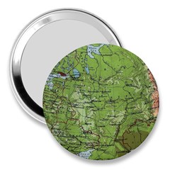 Map Earth World Russia Europe 3  Handbag Mirrors by Bangk1t