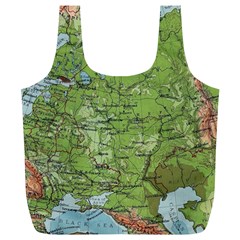 Map Earth World Russia Europe Full Print Recycle Bag (xl) by Bangk1t