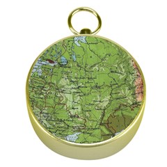 Map Earth World Russia Europe Gold Compasses by Bangk1t