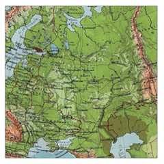 Map Earth World Russia Europe Square Satin Scarf (36  X 36 ) by Bangk1t