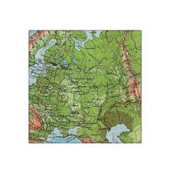 Map Earth World Russia Europe Satin Bandana Scarf 22  X 22  by Bangk1t