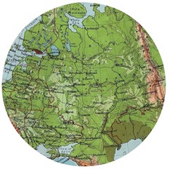 Map Earth World Russia Europe Wooden Bottle Opener (round) by Bangk1t