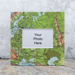 Map Earth World Russia Europe White Box Photo Frame 4  X 6  by Bangk1t