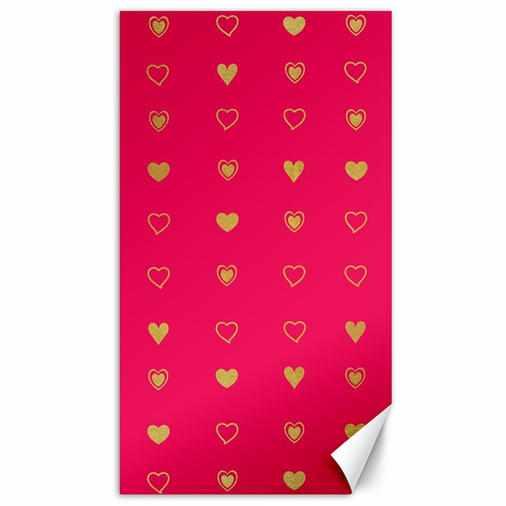 Heart Pattern Design Canvas 40  x 72 