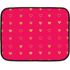 Heart Pattern Design Fleece Blanket (mini) by Ravend