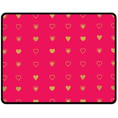 Heart Pattern Design Two Sides Fleece Blanket (medium) by Ravend