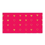 Heart Pattern Design Satin Wrap 35  x 70  Front