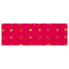 Heart Pattern Design Banner And Sign 12  X 4  by Ravend