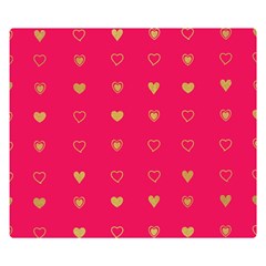 Heart Pattern Design Premium Plush Fleece Blanket (small) by Ravend