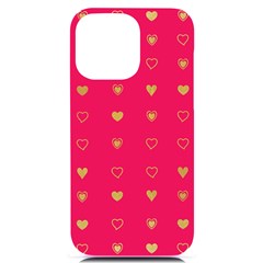 Heart Pattern Design Iphone 14 Pro Max Black Uv Print Case by Ravend