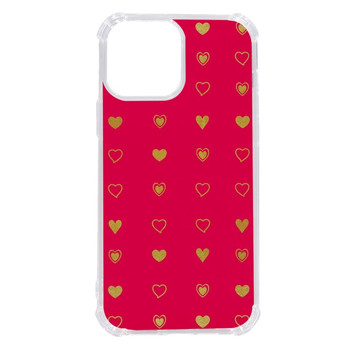 Heart Pattern Design iPhone 13 Pro Max TPU UV Print Case