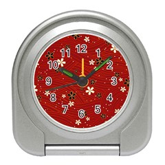 Flower Washi Floral Background Travel Alarm Clock by Ravend