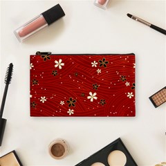 Flower Washi Floral Background Cosmetic Bag (Small)