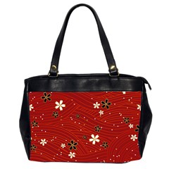 Flower Washi Floral Background Oversize Office Handbag (2 Sides)