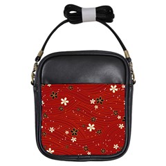 Flower Washi Floral Background Girls Sling Bag