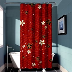 Flower Washi Floral Background Shower Curtain 36  X 72  (stall)  by Ravend