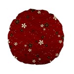 Flower Washi Floral Background Standard 15  Premium Flano Round Cushions Front