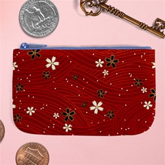 Flower Washi Floral Background Large Coin Purse by Ravend