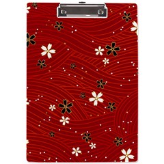 Flower Washi Floral Background A4 Acrylic Clipboard by Ravend