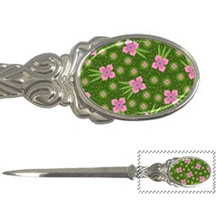 Pink Flower Background Pattern Letter Opener by Ravend