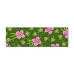 Pink Flower Background Pattern Sticker Bumper (10 Pack) by Ravend