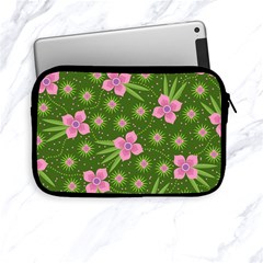 Pink Flower Background Pattern Apple Ipad Mini Zipper Cases by Ravend