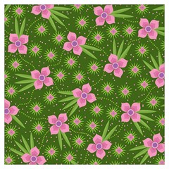 Pink Flower Background Pattern Lightweight Scarf  by Ravend