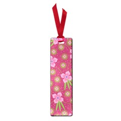 Flower Background Pattern Pink Small Book Marks by Ravend