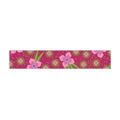 Flower Background Pattern Pink Premium Plush Fleece Scarf (mini) by Ravend