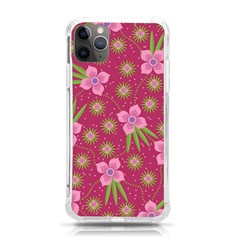 Flower Background Pattern Pink Iphone 11 Pro Max 6 5 Inch Tpu Uv Print Case by Ravend