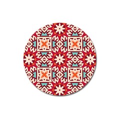 Geometric Pattern Seamless Abstract Magnet 3  (round) by Ravend