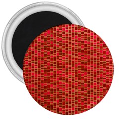 Geometry Background Red Rectangle Pattern 3  Magnets by Ravend