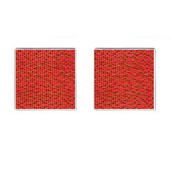 Geometry Background Red Rectangle Pattern Cufflinks (square) by Ravend