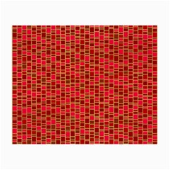 Geometry Background Red Rectangle Pattern Small Glasses Cloth (2 Sides) by Ravend