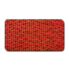 Geometry Background Red Rectangle Pattern Medium Bar Mat by Ravend