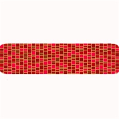 Geometry Background Red Rectangle Pattern Large Bar Mat by Ravend