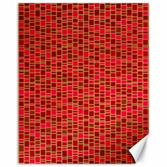 Geometry Background Red Rectangle Pattern Canvas 11  X 14  by Ravend