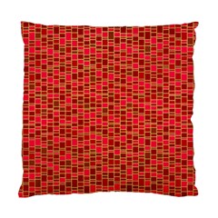 Geometry Background Red Rectangle Pattern Standard Cushion Case (one Side)