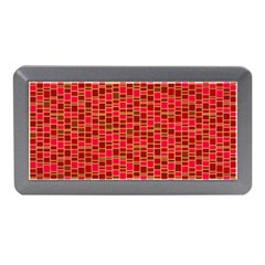 Geometry Background Red Rectangle Pattern Memory Card Reader (mini) by Ravend