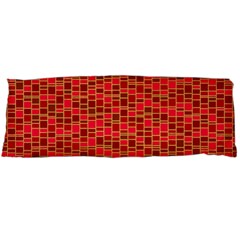 Geometry Background Red Rectangle Pattern Body Pillow Case (dakimakura) by Ravend