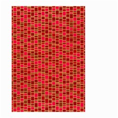 Geometry Background Red Rectangle Pattern Small Garden Flag (two Sides) by Ravend