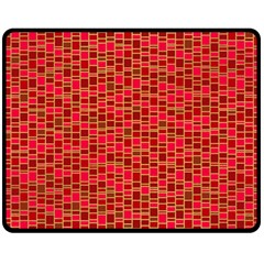 Geometry Background Red Rectangle Pattern Two Sides Fleece Blanket (medium) by Ravend