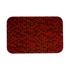 Geometry Background Red Rectangle Pattern Open Lid Metal Box (silver)   by Ravend