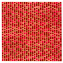 Geometry Background Red Rectangle Pattern Wooden Puzzle Square by Ravend