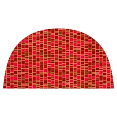 Geometry Background Red Rectangle Pattern Anti Scalding Pot Cap by Ravend