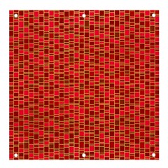 Geometry Background Red Rectangle Pattern Banner And Sign 4  X 4  by Ravend