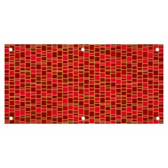 Geometry Background Red Rectangle Pattern Banner And Sign 6  X 3  by Ravend