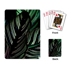 Calathea Leaves Strippe Line Playing Cards Single Design (rectangle)