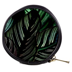 Calathea Leaves Strippe Line Mini Makeup Bag by Ravend