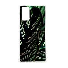 Calathea Leaves Strippe Line Samsung Galaxy Note 20 Tpu Uv Case by Ravend